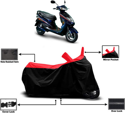 Amexride Two Wheeler Cover for Okinawa(Ridge Plus, Red)