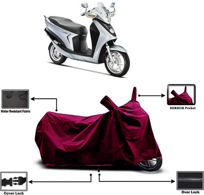 Amexride Two Wheeler Cover for Hero(Leap Hybrid SES, Maroon)