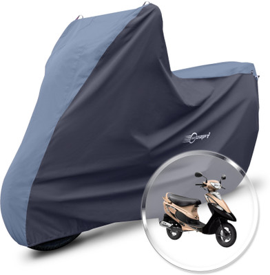 Neodrift Two Wheeler Cover for TVS(Scooty Pep Plus, Blue, Black)