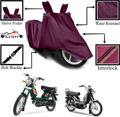 KEDIT Two Wheeler Cover for TVS(XL 100 Heavy Duty, Maroon)