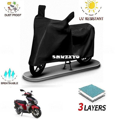 smwzxyu Waterproof Two Wheeler Cover for TVS(Ntorq 125, Black)