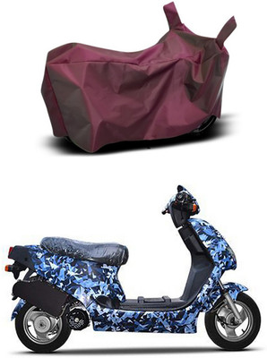 MMSSTAR Waterproof Two Wheeler Cover for Hero(Electric AXLHE-20, Maroon)
