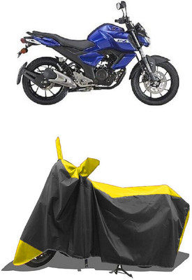 SUGASHRI Waterproof Two Wheeler Cover for Yamaha(FZ-Fi Version 3.0, Yellow, Black)