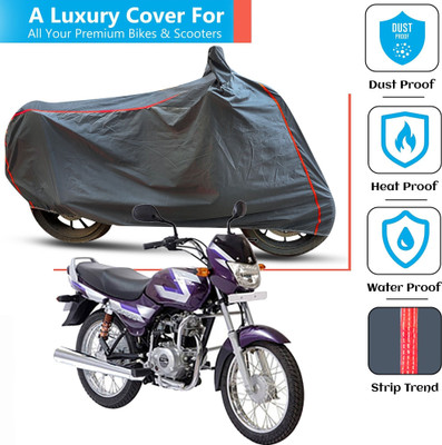 FAMEXON Waterproof Two Wheeler Cover for Bajaj(CT100, Grey)
