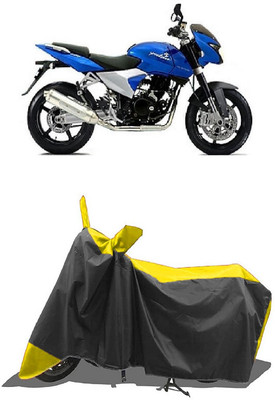 SUGASHRI Waterproof Two Wheeler Cover for Bajaj(DTS-i, Yellow, Black)