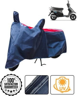 HMS Two Wheeler Cover for TVS(Scooty Pep+, Red, Blue)