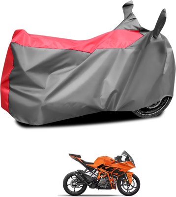 PAGORA Waterproof Two Wheeler Cover for KTM(RC 390, Grey, Red)