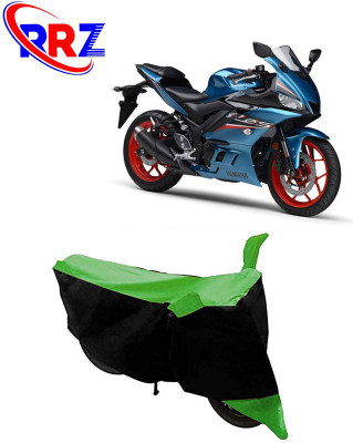 RRZ Waterproof Two Wheeler Cover for Yamaha(YZF R25, Black, Green)
