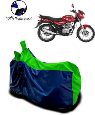 Autofly Waterproof Two Wheeler Cover for Bajaj(Discover 125 DTS-i, Blue, Green)
