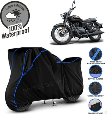pocket bazar Waterproof Two Wheeler Cover for Royal Enfield(Classic 350, Black)