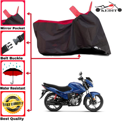 AASHTIK MART Two Wheeler Cover for Hero(Glamour, Red, Black)