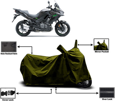 Amexride Two Wheeler Cover for Kawasaki(Versys 1000, Green)