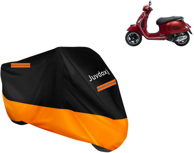 Juvdoxj Waterproof Two Wheeler Cover for Vespa(GTS Super 300 BS6, Orange)