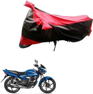 DeepShakshi AUTOMOTIVE Waterproof Two Wheeler Cover for Honda(CB Shine, Black, Red)