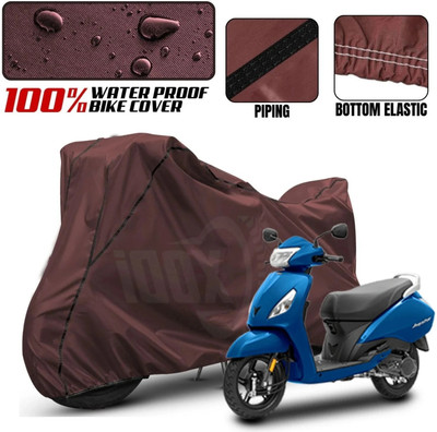 xodi Waterproof Two Wheeler Cover for TVS(Jupiter, Maroon, Black)