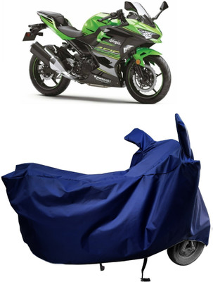 Amexride Two Wheeler Cover for Kawasaki(Ninja 400, Blue)
