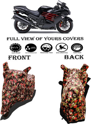Amexride Two Wheeler Cover for Kawasaki(Ninja ZX-14R, Multicolor)