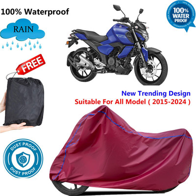 AutoGalaxy Waterproof Two Wheeler Cover for Yamaha(FZ-X, Maroon)
