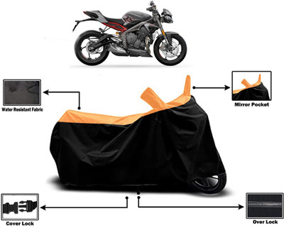 Amexride Two Wheeler Cover for Triumph(Street Triple RS BS6, Orange)
