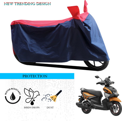 ANTHUB Waterproof Two Wheeler Cover for Yamaha(Ray-ZR 125FI, Black, Red)