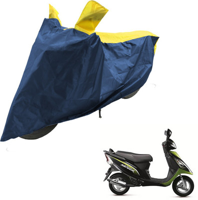 RiderShine Two Wheeler Cover for TVS(Scooty Streak, Blue, Yellow)