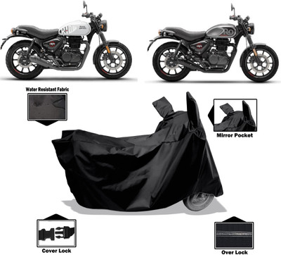 Amexride Two Wheeler Cover for Royal Enfield(Hunter 350, Black)