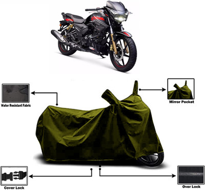 Amexride Two Wheeler Cover for TVS(Apache RTR 180, Green)