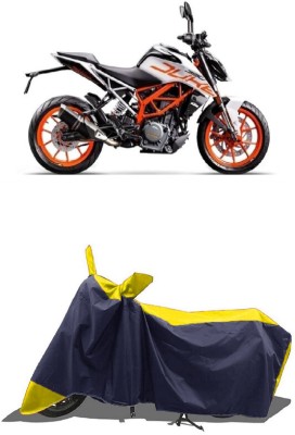 SUGASHRI Waterproof Two Wheeler Cover for KTM(Duke 390, Yellow, Blue)