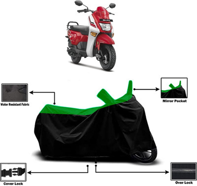 Amexride Two Wheeler Cover for Honda(Cliq BS6, Green)