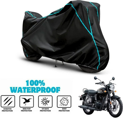 ANTHUB Waterproof Two Wheeler Cover for Royal Enfield(Bullet 350, Black)