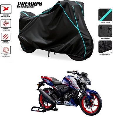 GOSHIV-car and bike accessories Waterproof Two Wheeler Cover for TVS(Apache RTR 165 RP, Black)