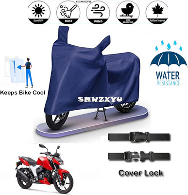 smwzxyu Waterproof Two Wheeler Cover for TVS(Apache RTR 160 4V, Blue)