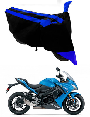 Mdstar Waterproof Two Wheeler Cover for Suzuki(GSX S1000F, Blue, Black)