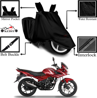 KEDIT Two Wheeler Cover for Bajaj(Discover 150 f, Black)