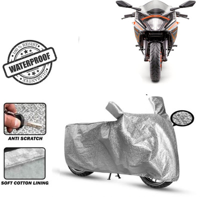 Autoinnovation Waterproof Two Wheeler Cover for KTM(RC 125, Silver)