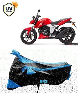 RRZ Waterproof Two Wheeler Cover for TVS(Apache, Black, Blue)