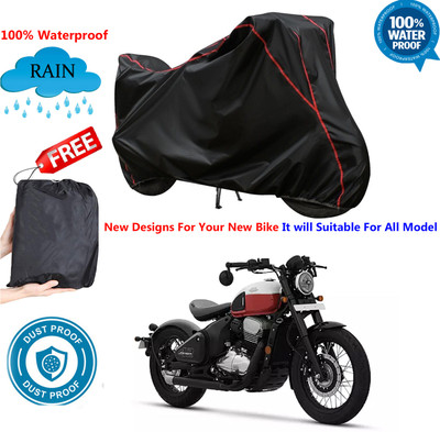 AUTOCAD Waterproof Two Wheeler Cover for JAWA(42, Black)