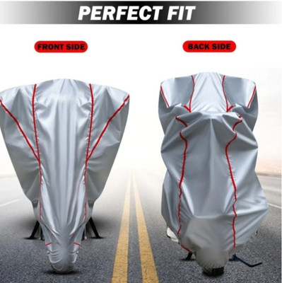 AutoGalaxy Waterproof Two Wheeler Cover for TVS(Star City, Silver)