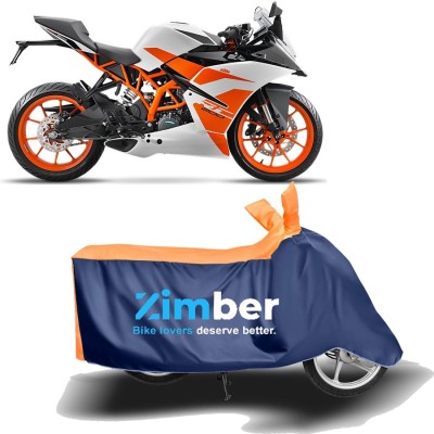 ZIMBER Two Wheeler Cover for KTM(RC 200, Orange, Blue)