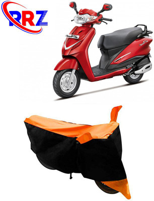 RRZ Waterproof Two Wheeler Cover for Hero(Moto Corp Duet, Black, Orange)