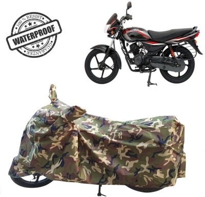 ROYAL AUTO MART Waterproof Two Wheeler Cover for Bajaj(Platina 110, Green, Multicolor)