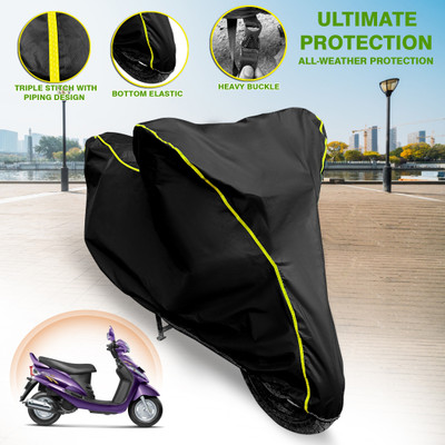 GARREGE Waterproof Two Wheeler Cover for Mahindra(Rodeo RZ, Black)