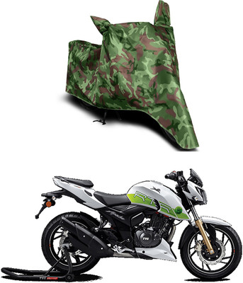 Furious3D Two Wheeler Cover for TVS(Apache RTR 200 Fi E100, Multicolor)