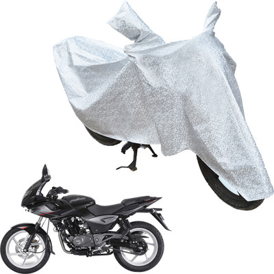RiderShine Waterproof Two Wheeler Cover for Bajaj(Pulsar 220, Silver)
