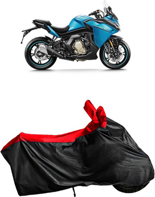 Autofly Waterproof Two Wheeler Cover for CFMoto(400GT, Red, Black)