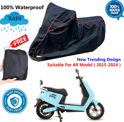 OliverX Waterproof Two Wheeler Cover for Hero(Electric E-Sprint, Black, Red)