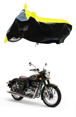 VESMEI Two Wheeler Cover for Royal Enfield(350 BS6, Yellow)