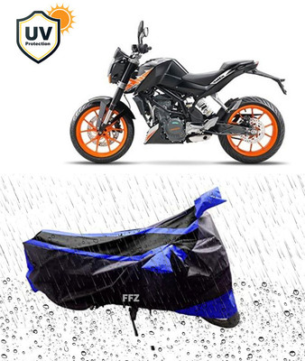 FFZ Waterproof Two Wheeler Cover for KTM(200 Duke, Black, Blue)