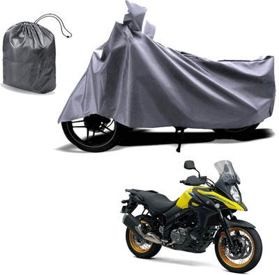 Autoinnovation Waterproof Two Wheeler Cover for Suzuki(V Strom 650, Grey)