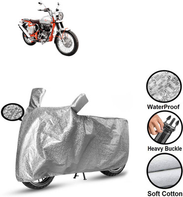 CODOKI Waterproof Two Wheeler Cover for Royal Enfield(Bullet Trials 350, Silver)